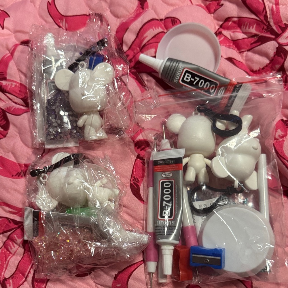 DIY Bear Keychain Craft Kit set of 4